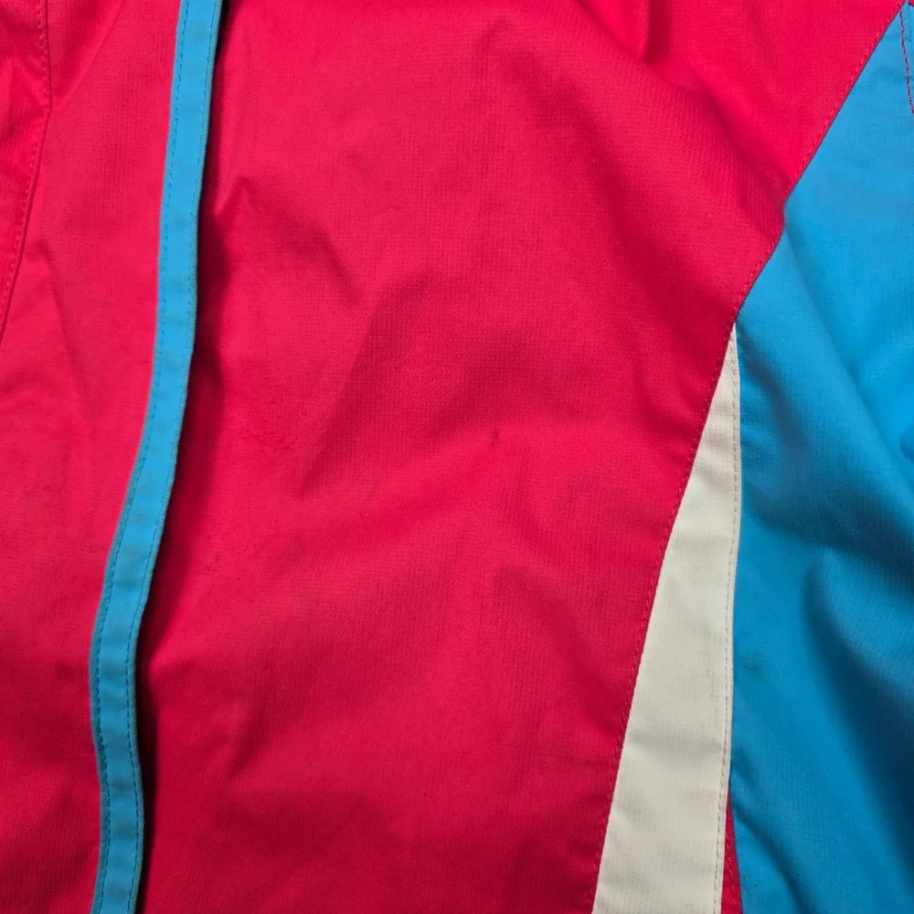 LLBean Systems Jacket Kids Girls‎ Large 14-16 Pink Blue Waterproof Hooded Ski